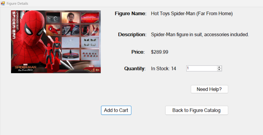 Collectables Store Application Screenshot